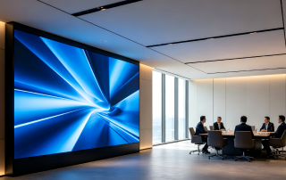 Jade CoB flip chip LED wall for corporate meeting room