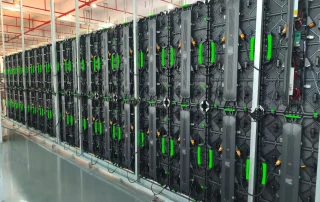 LED cabinet power supply and electrical distribution wiring